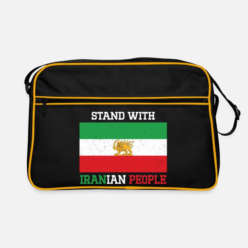 Emblème Tenir Tes Côtés du Peuple Iranien Sac Retro