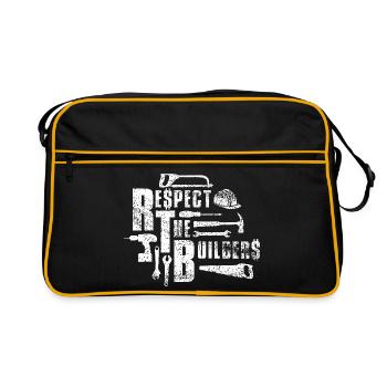 Respect the Builders - Retro Bag - black/gold - Front