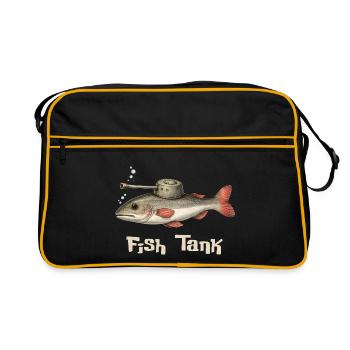 Fish Tank – Funny Fish Word Game - Retro Bag - black/gold - Front