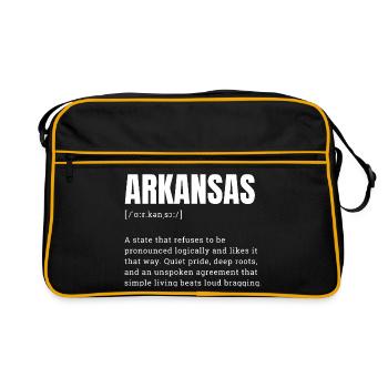 Fierté de l’État de l’Arkansas Bold - Sac Retro - noir/or - Devant