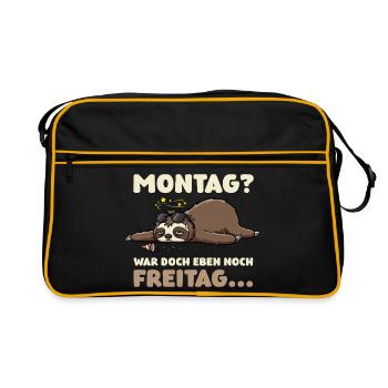 Lundi ? C’était juste vendredi – paresseuse - Sac Retro - noir/or - Devant