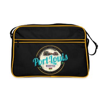 Port Louis Mauritius Indian Ocean Souvenir - Retro Bag - black/gold - Front