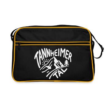 Tannheimer Tal Bergpfad - Retro Tasche - Schwarz/Gold - Vorne