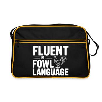 Fluent in Fowl Language - Retro Bag - black/gold - Front