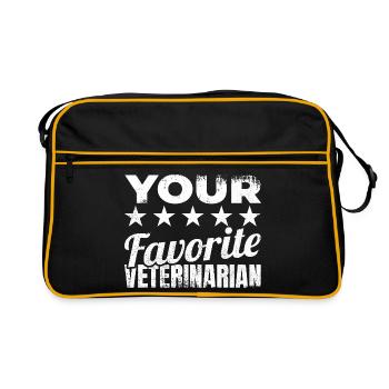Veterinary saying - Retro Bag - black/gold - Front