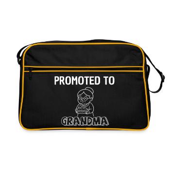 Doctorat à grand-mère – Motif de tarte - Sac Retro - noir/or - Devant