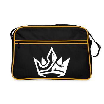 Symbole du Roi Couronne - Sac Retro - noir/or - Devant
