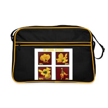 Ma Tulipe Jaune Drôle de Batterie Sociale - Sac Retro - noir/or - Devant