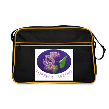 Tirage photo lilas FOREVER SPRING - Sac Retro - noir/or - Devant