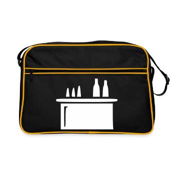 Bar Cocktail Bar Gastronomy Gift Bartender - Retro Bag - black/gold - Front