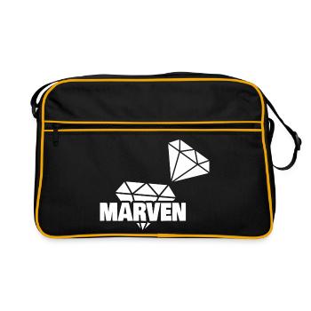 Edel Marven - Retro Tasche - Schwarz/Gold - Vorne