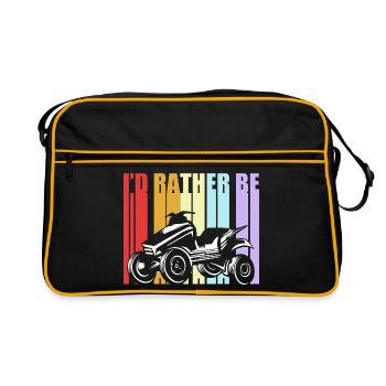 Quad - Retro Tasche - Schwarz/Gold - Vorne