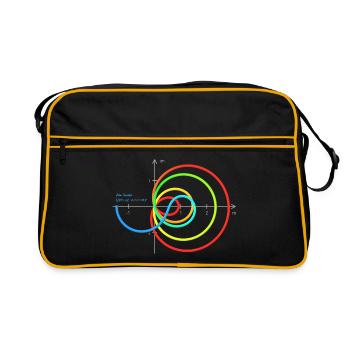 Zeta - Re=1/2 - avec coordonnées - Lignes - Sac Retro - noir/or - Devant