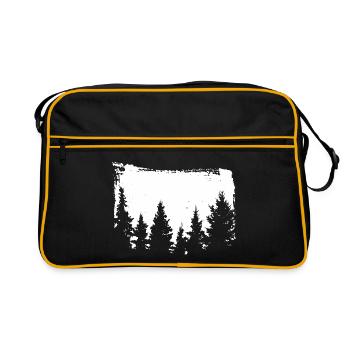 Wald - Bio Baumwolle T-Shirt Natur - Sac Retro - noir/or - Devant