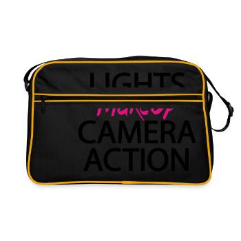 Lights makeup camera action - Retro Bag - black/gold - Front