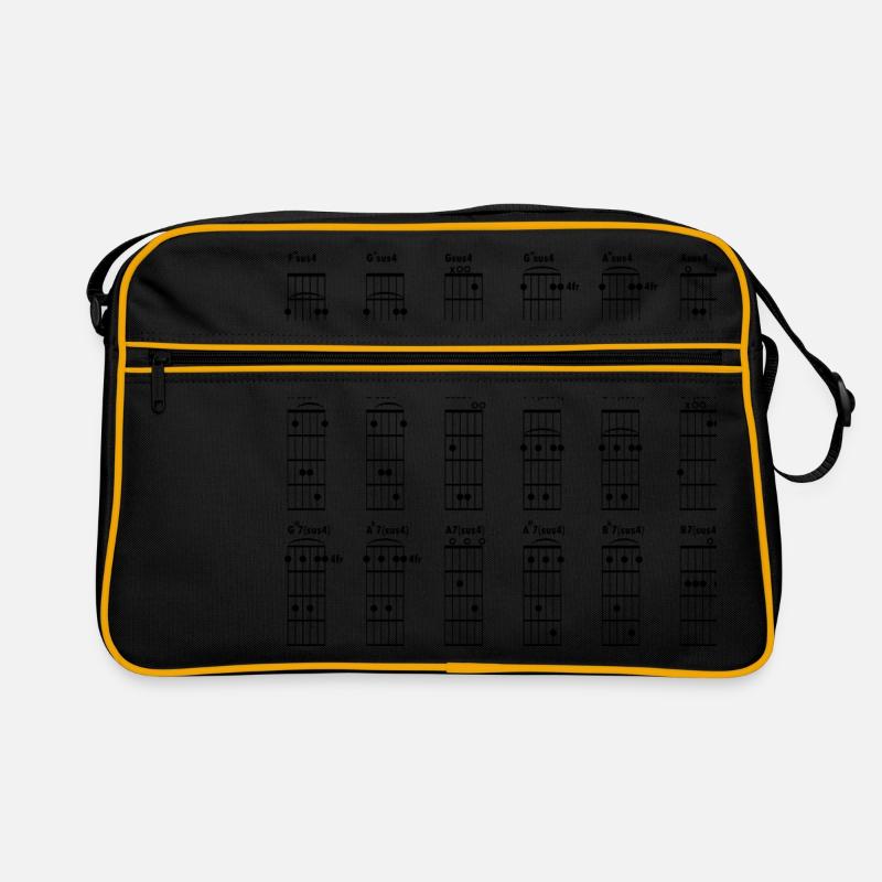 Gitarre Griftabelle_quadratisch - Retro Tasche - Schwarz/Gold