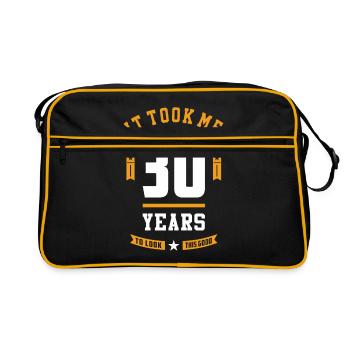 30 Years Old Birthday Gift - Retro Bag - black/gold - Front