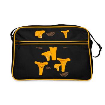 Chanterelles heureux - Sac Retro - noir/or - Devant