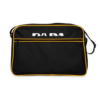 T-shirt de papa de police, cadeau drôle de père de papa de police - Sac Retro - noir/or - Devant