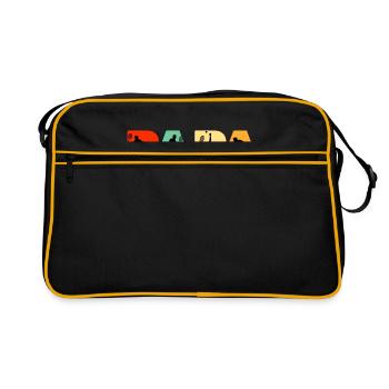 Tennis Dad Shirt, Funny Papa Tennis Father Retro - Sac Retro - noir/or - Devant
