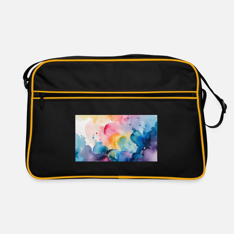 Aquarellfarben Explosion Kunst Design Retro Tasche