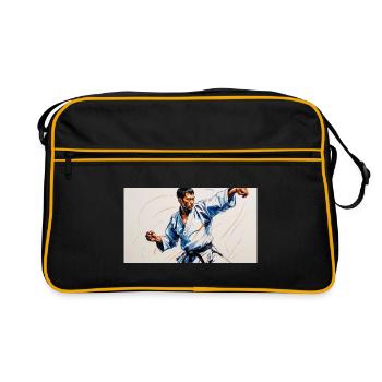 Martial art and Japanese dynamism - Retro Bag - black/gold - Front