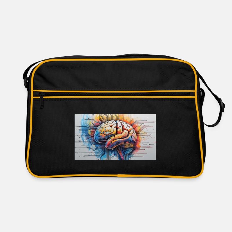 Artificial Brain Colored Circuit Retro Bag