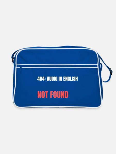 404 : Audio anglais non trouvé - Sac Retro - bleu/blanc - Devant