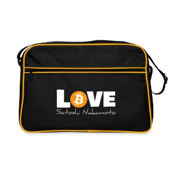 lovesatoshi - Retro Tasche - Schwarz/Gold - Vorne