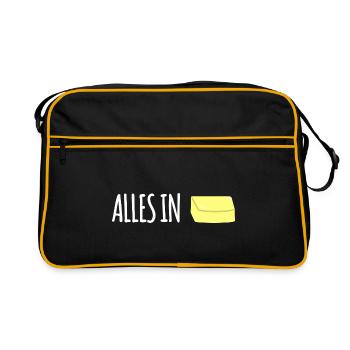 Alles in Butter - Retro Tasche - Schwarz/Gold - Vorne
