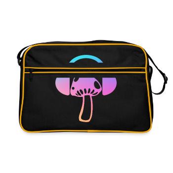 Psytrance Festival Gift - Retro Bag - black/gold - Front