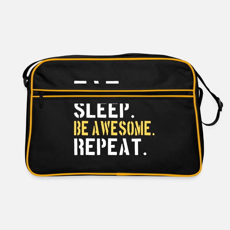 HUMOUR: Manger, dormir, être génial, répéter Sac Retro