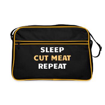 BUTCHER: Cut Meat - Retro Tasche - Schwarz/Gold - Vorne