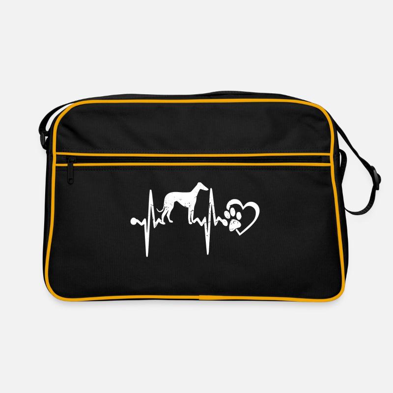 HundeLiebe Herzfrequenz Geschenk Retro Tasche