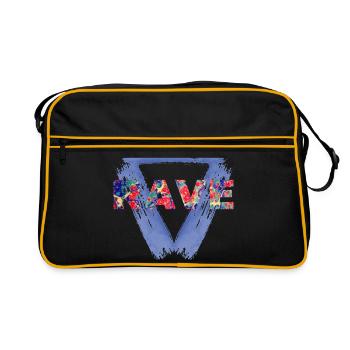 rave e 42 - Retro Bag - black/gold - Front
