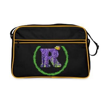 lavender r - Retro Bag - black/gold - Front