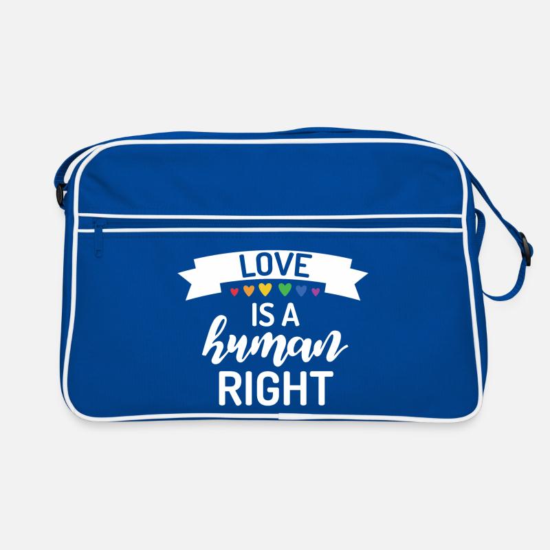 Liebe ist ein Menschenrecht Retro Tasche