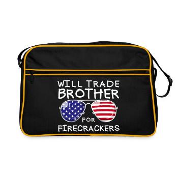 Frère d'échange pour les feux d'artifice pour les enfants le 4 juillet - Sac Retro - noir/or - Devant