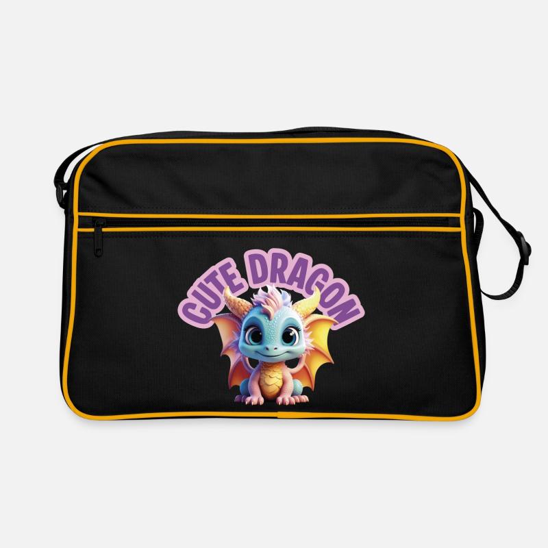 Niedlicher Drache Retro Tasche