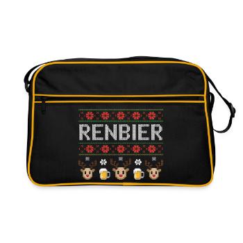 Conception du festival de la bière de renne - Sac Retro - noir/or - Devant