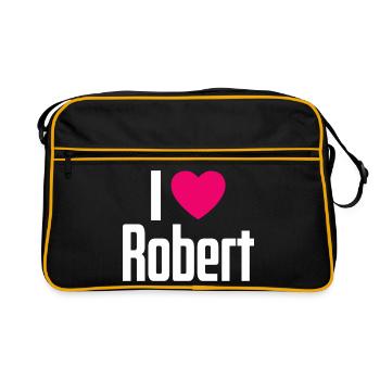 J’aime Robert Pink Heart J’aime Robert - Sac Retro - noir/or - Devant