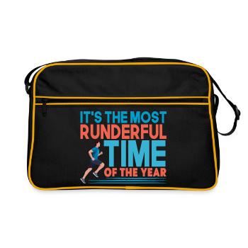 Running Run Most Runderful Time Marathon Runner - Retro Bag - black/gold - Front