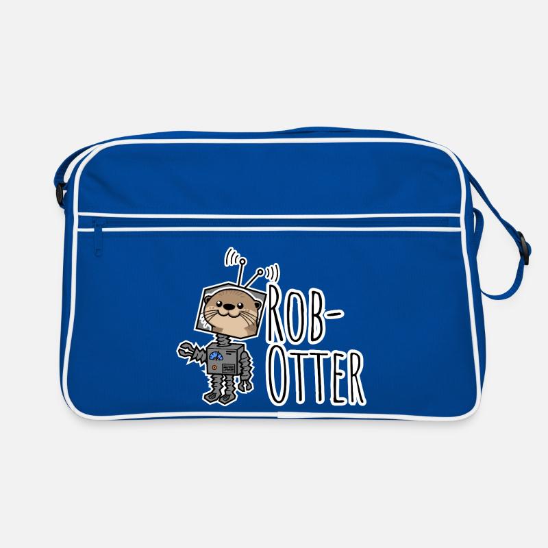 Rob-Otter - Half Otter Half Robot Flat Joke! Retro Bag