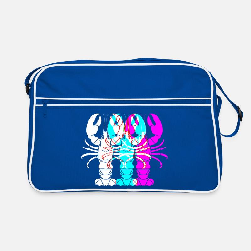 Languste Meeresfrüchte Lobster Hummer Retro Tasche