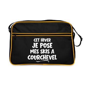 Domaine skiable, station de ski - Sac Retro - noir/or - Devant