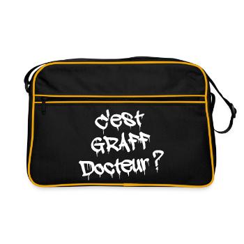 IS IT GRAFFITI DOCTOR? - Retro Bag - black/gold - Front