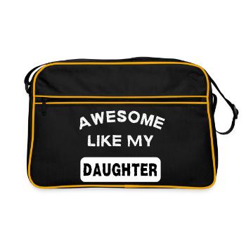 Awesome Like My Daughter Daddy Daughter Gift - Retro Bag - black/gold - Front