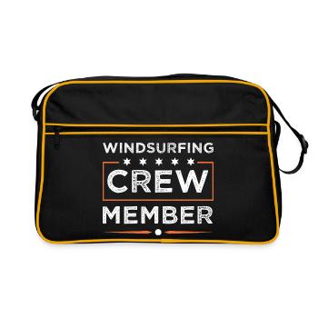 Windsurfing Crew - Retro Tasche - Schwarz/Gold - Vorne