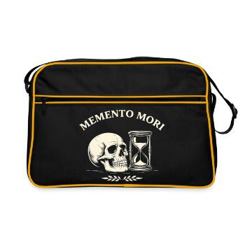 Memento Mori Skull - Retro Bag - black/gold - Front