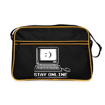 Ordinateur rétro Reste en ligne - Sac Retro - noir/or - Devant